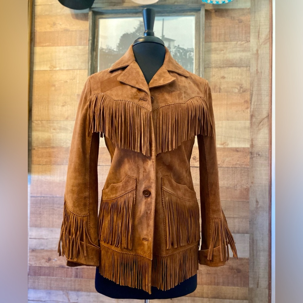 Suede Leather Fringe Jacket